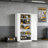 71"H Metal Garage Storage Cabinet, White Tool Steel Locking Cabinet with Doors and 4 Adjustable Shelves, Tall Cabinets for Garage Storage Systems Lockable File Cabinet for Home Office,Classroom,Pantry-967459662