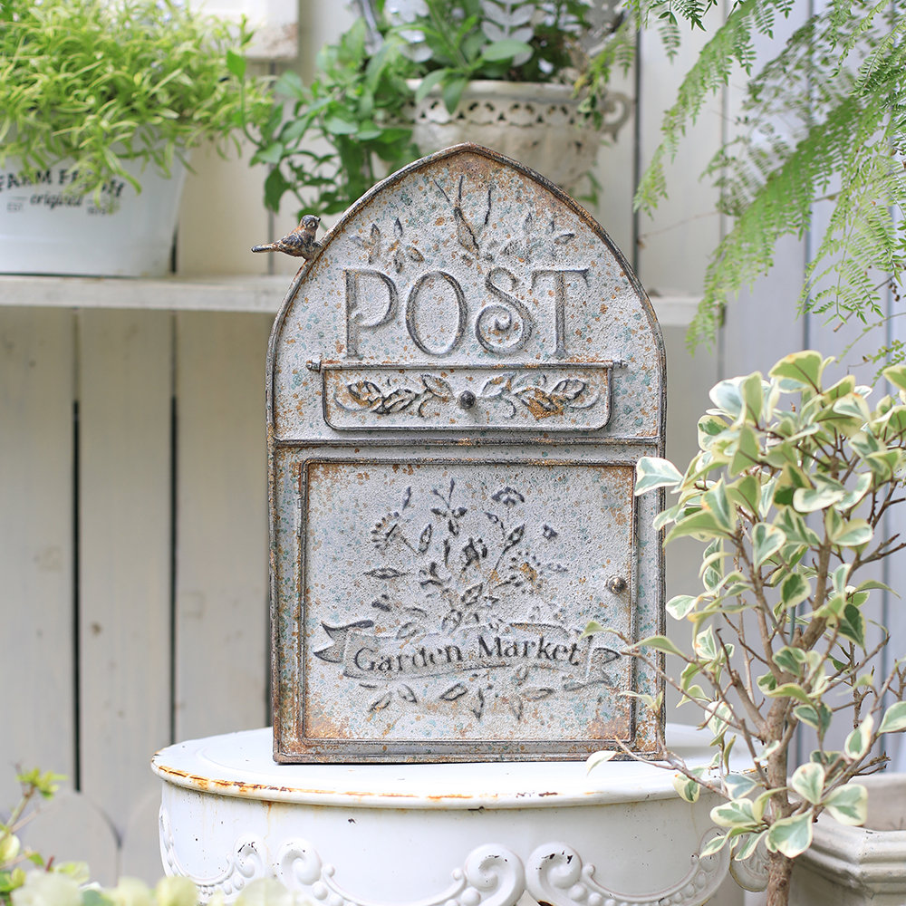 Ryde Vintage Wall Mounted Letterbox - Rustic Post Box Outdoor Mailbox for House, Garden Wall, or Door