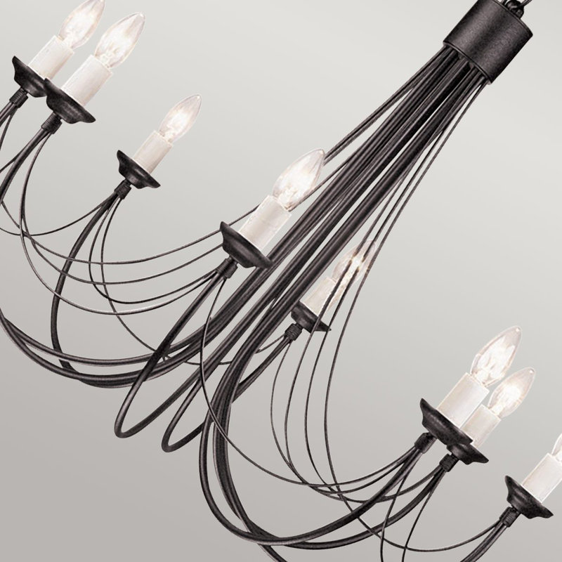 Elba 8 - Light Candle Style Chandelier