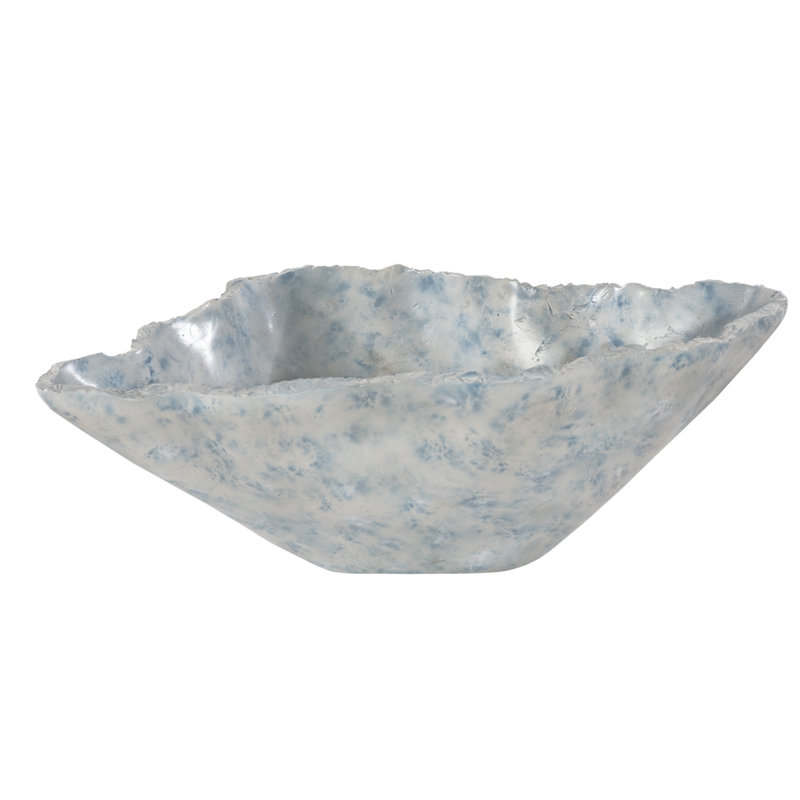 Cast Blue Onyx Bowl, Faux Finish, Narrow