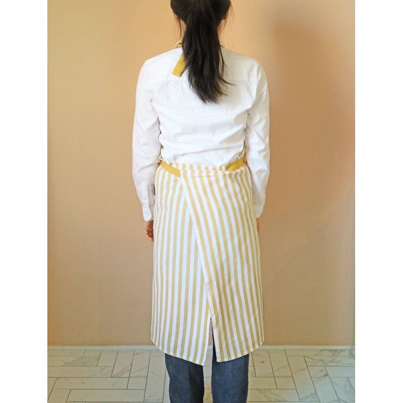 Bib Apron - Yellow Stripe