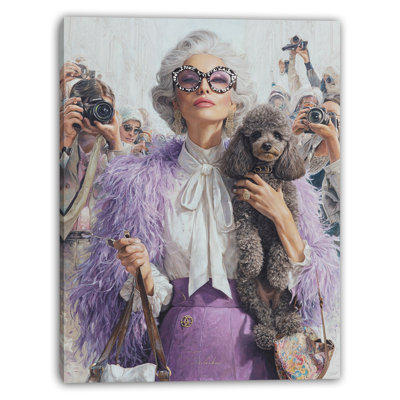 «Violet Glamour», art mural sur toile tendue