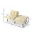 Cream Convertible Folding Modern Sofa Bed-2135646828