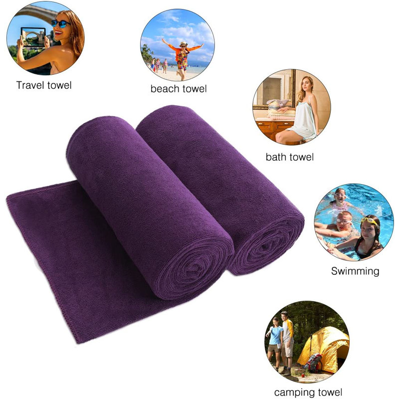 Galligan Midweight Bath Towel, Pink/Purple
