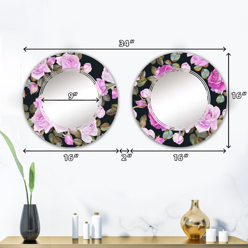 Ensemble de 2 miroirs sans cadre