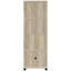 Distressed Pine 3 - Shelf Media Tower, Engineered Wood, Four Storage Compartments, For Limited Space Living Wood Tower With Finish, Vertical Design, Home Accessories And Display