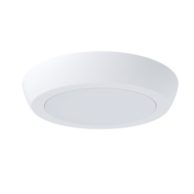 7-Inch LED Retrofit Disc Downlight - 15W - 1,000 Lumens - 2700K–5000K Selectable - 120V Triac Dimming - Frosted Lens - White Finish – Ceiling Light for Residential and Commercial Use