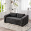 Canapé-lit escamotable pliable 71 po 2-en-1 avec accoudoirs et coussins de dossier, canapé-lit convertible en chenille désossée avec matelas en nuage, canapé-lit pour salon, chambre d'amis, dortoir, gris-981511200