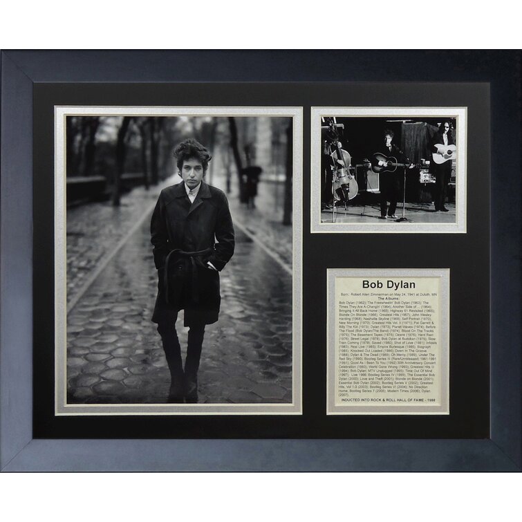 Bob Dylan Framed Photograph Print ((the glass with a scratch))