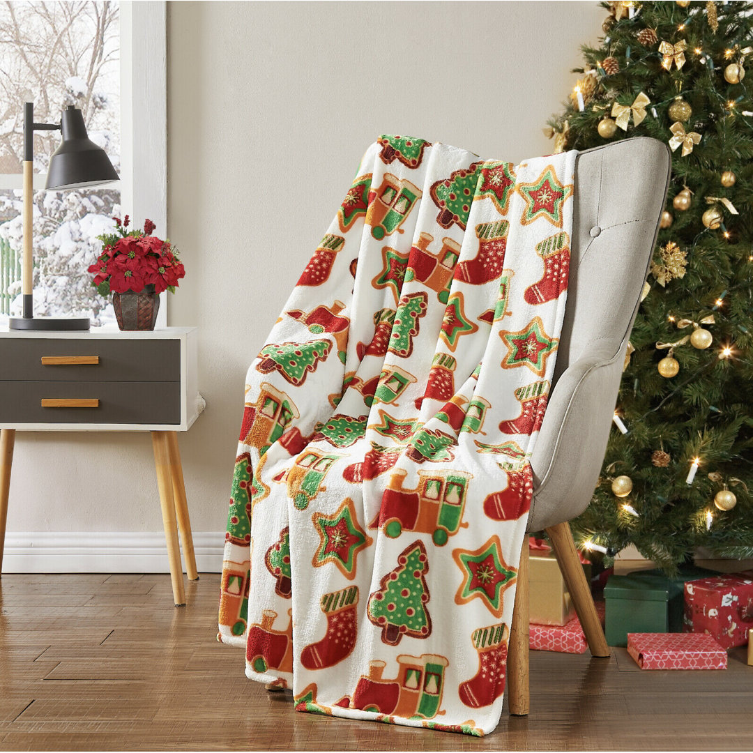 Yuletide Christmas Decor Kate Aurora Christmas Trains Throw Kate Aurora