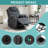 Upholstered Chenille Power Reclining Heated Massage Chair