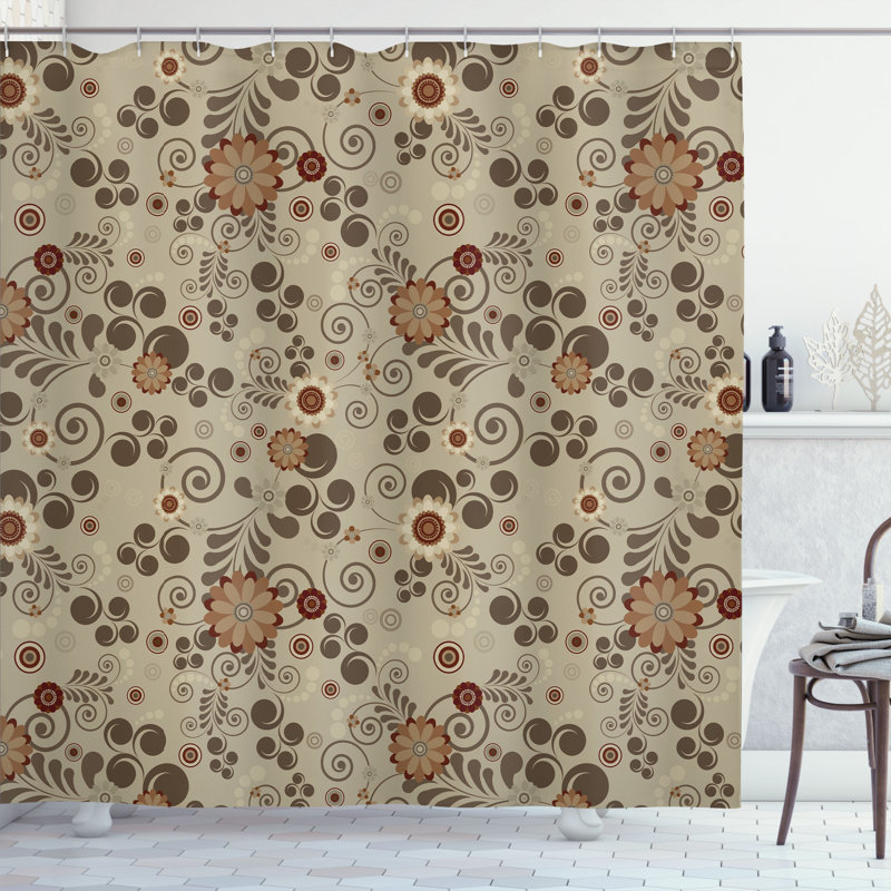 Shower Curtain with Hooks Included, 75"H x 69"W