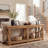 Solid Wood Console Table For Entryway, 70.9" Farmhouse Sofa Table Behind Couch With Storage Shelves For Living Room, Foyer, Hallway
