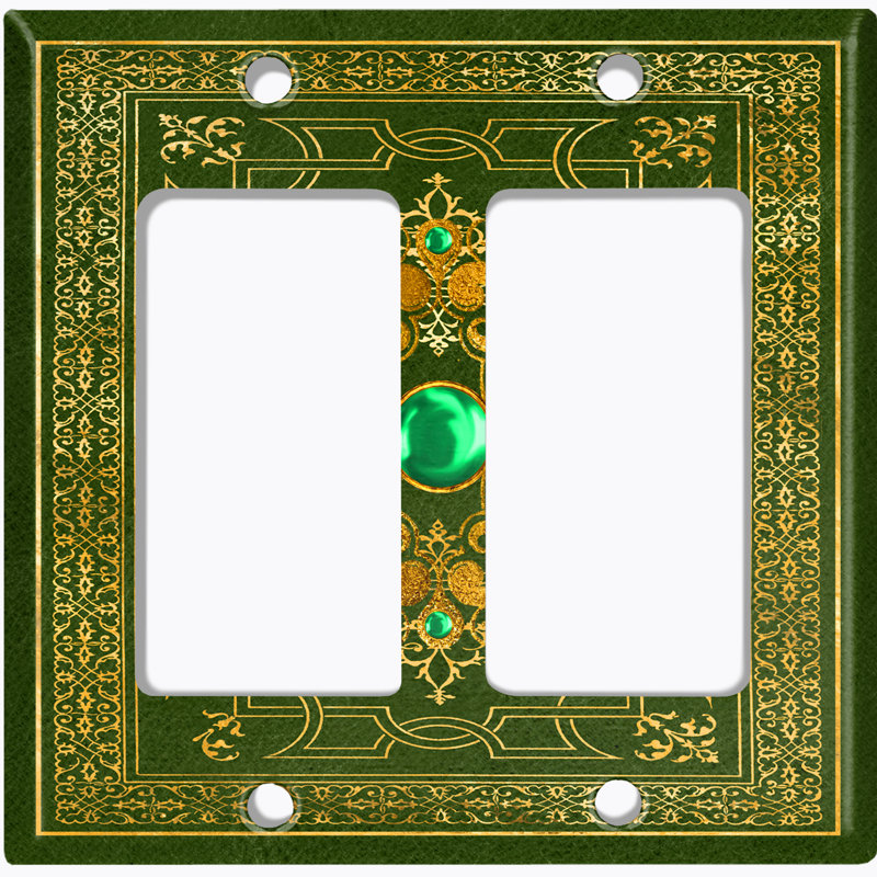 Patterned 2 - Gang Toggle Light Switch Standard Wall Plate
