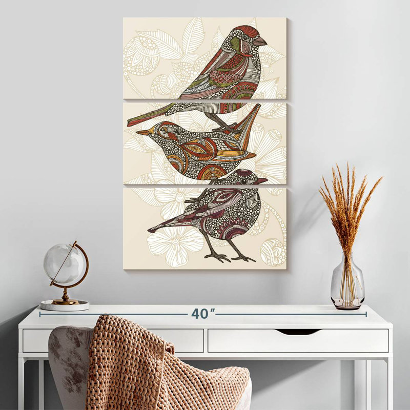 Brampt Three Little Birds Flowers, 32" H x 20" W