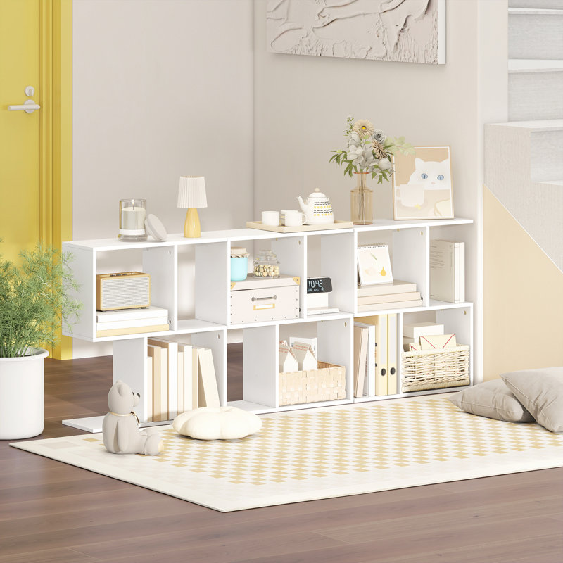 HOMCOM S-Shaped Side Table 3-Tier 50W x 19.5D x 58H cm, White