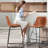 Comfortable And Stylish Counter Height Bar Stools With Ergonomic Design And Premium Leather Upholstery