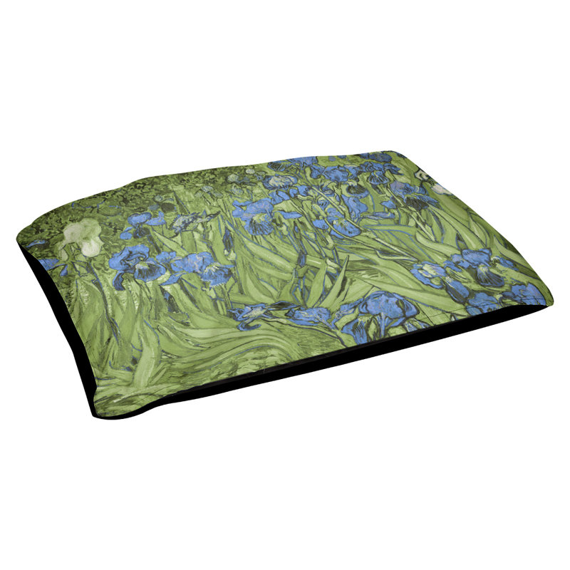 Coussin pour chien iris Weddle, Grand (H 14 po x l 42,5 po x P 32,5 po), Vert / Bleu