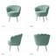 Fauteuil demi-tonneau en velours 30 po Hendrix-2112625216