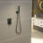 10" Ceiling Mounted Pressure Balancing Dual Shower Head Rain Shower System with Rough-in Valve and Trim Kit-64744744