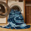  Tapis nautique lavable à motifs abstraits océan-731054726