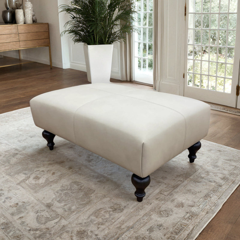 Marcoux  Ottoman in Morgan Flax, Morgan Flax