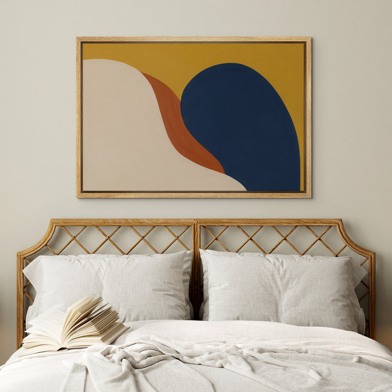 Abstrait, reproduction d'art sur toile encadrée, décoration murale pour chambre à coucher, H 16 po x l 24 po, Naturel