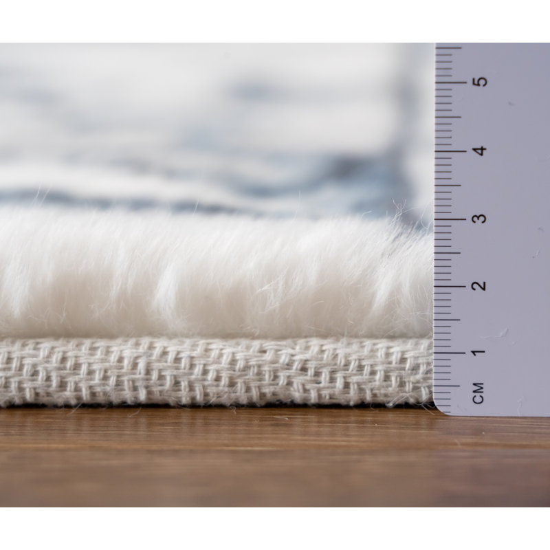 Tapis géométrique en marbre Way Wick, Rectangle 6 pi x 9 pi
