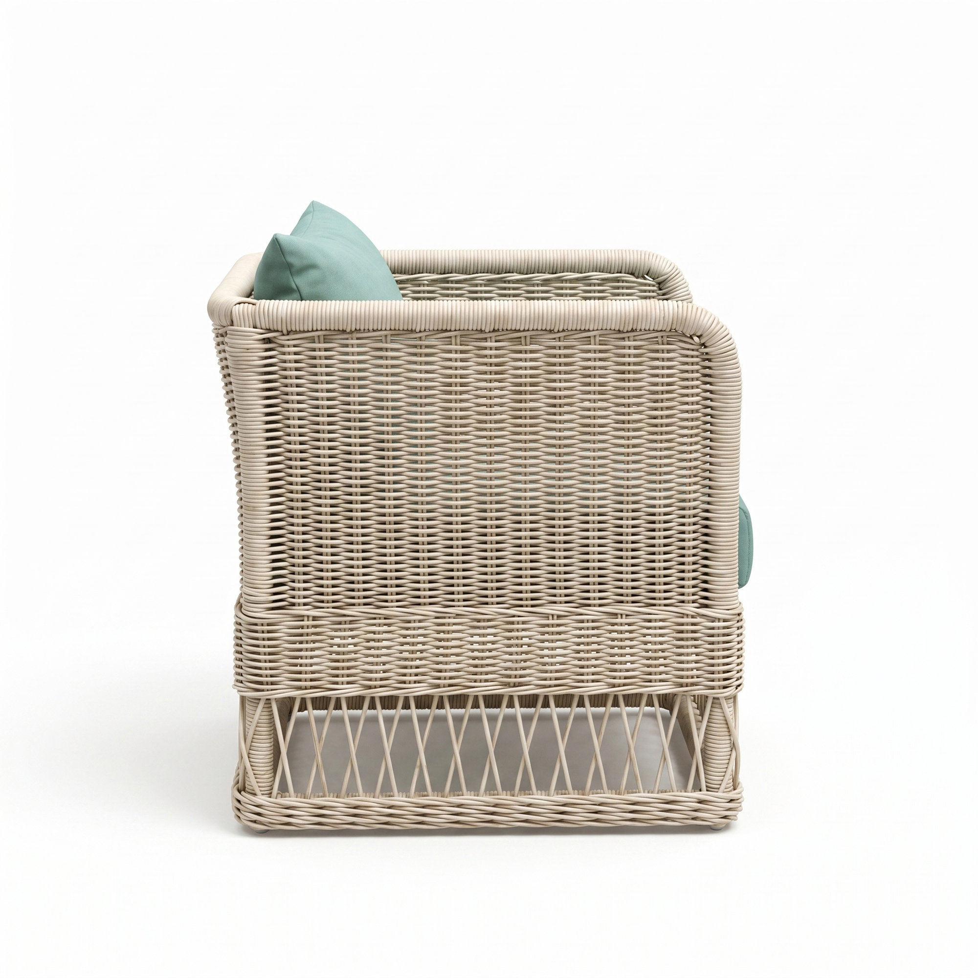 Margot Pebble Outdoor Patio Club Chairs, White, Canvas Spa