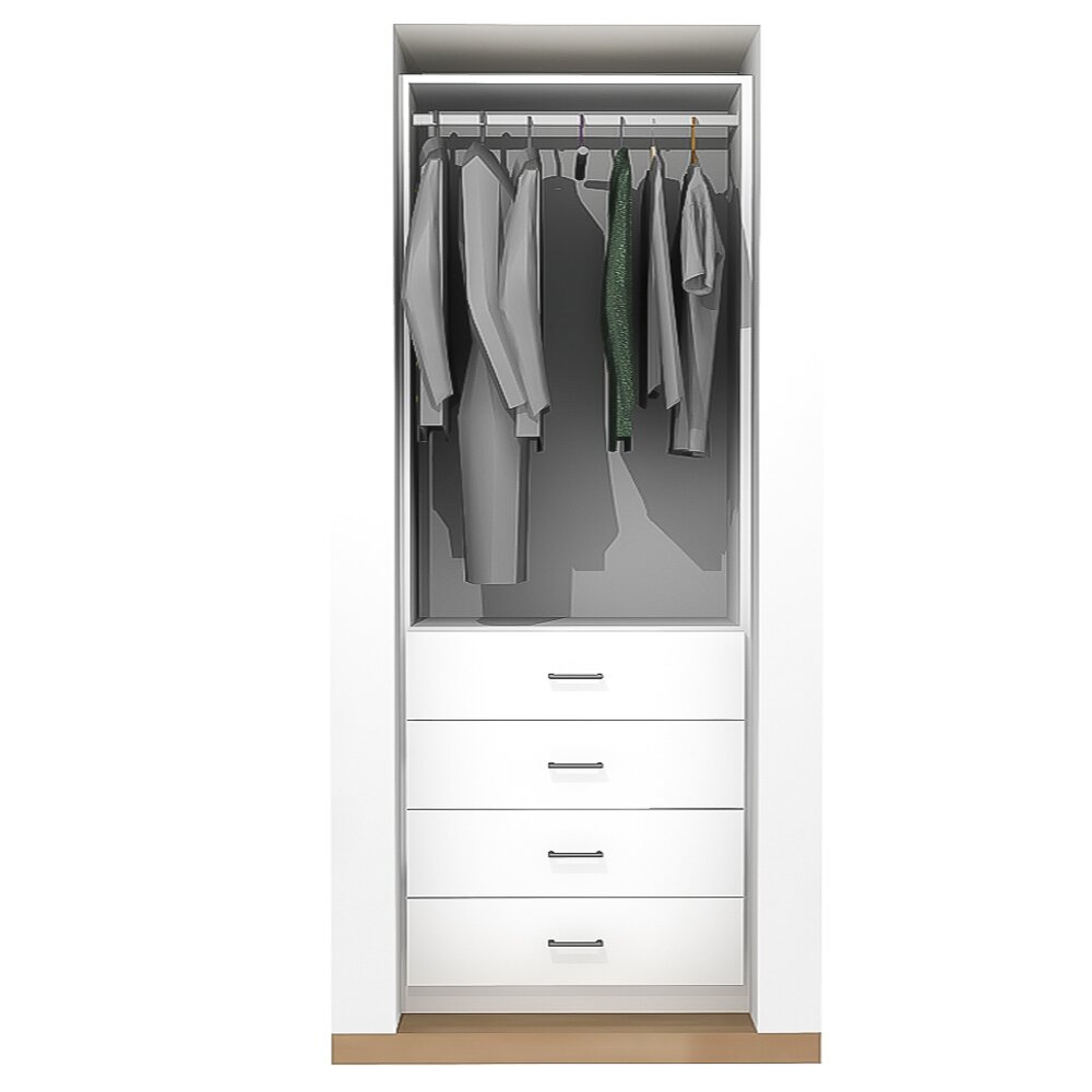 Closet Shelves Tower - Modular Closet System With Shoe Shelves (8) - Corner  Closet System - Closet Organizers And Storage Shelves (White, 25.5 inches