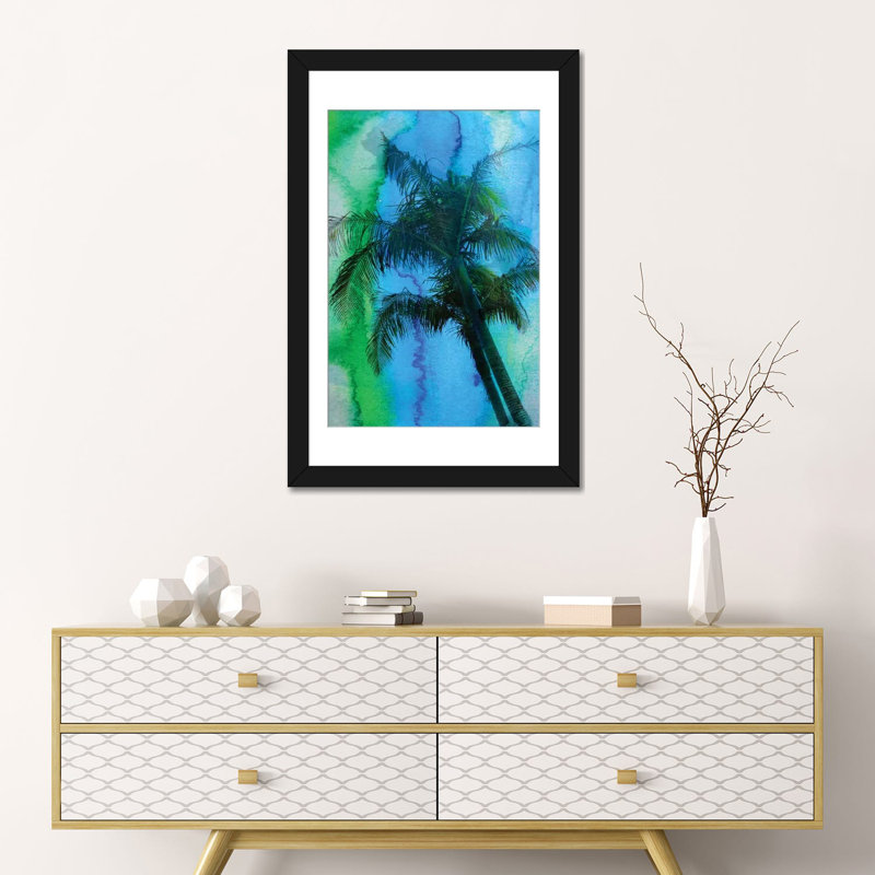 Beauté tropicale, reproduction de photo sur toile tendue, H 24 po x l 16 po x P 1 po, Papier d'art encadré noir, Blanc