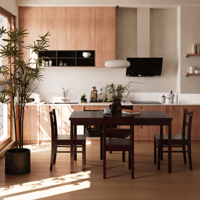 Solid Wood Dining Set by Winston Porter