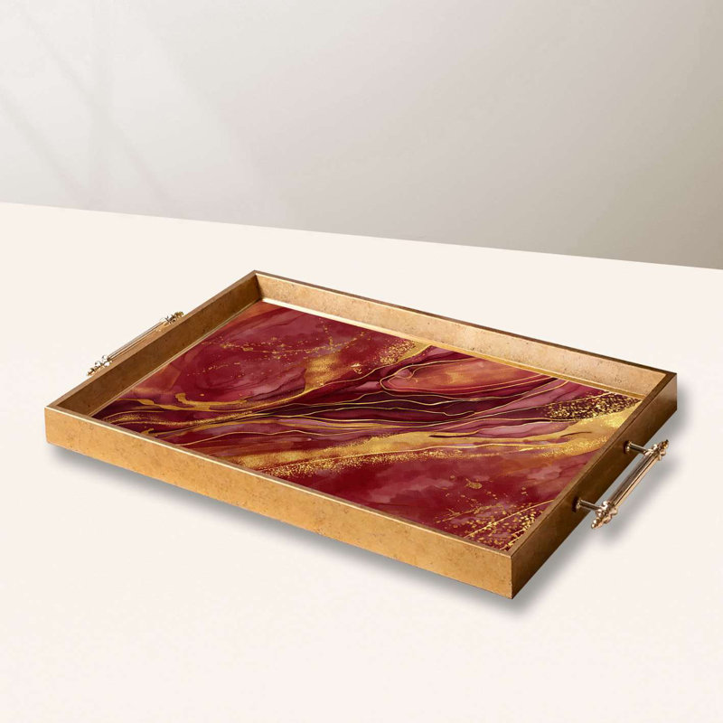 Elegant Glass Serving Tray, 19.7 x 11.4 x 1.4 inches | 100% High-Quality Glass | Perfect for Entertaining & Serving | Stylish and Functional Design for Home & Parties | Durable and Easy to Clean