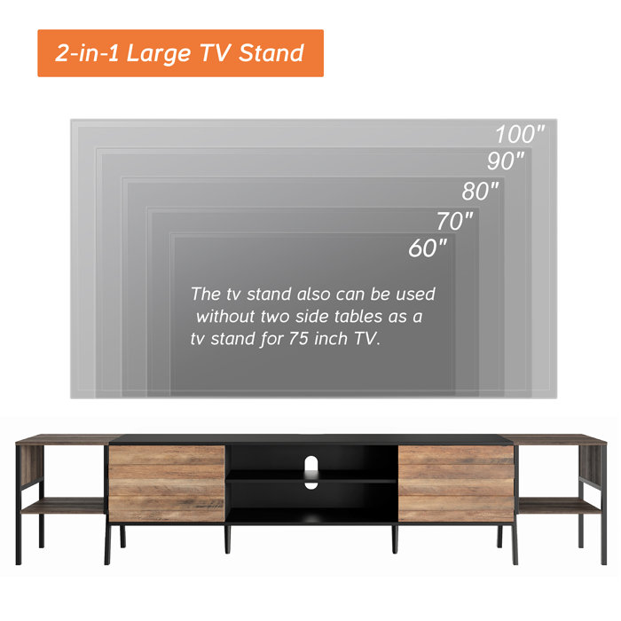 17 Stories 100'' Media Console | Wayfair