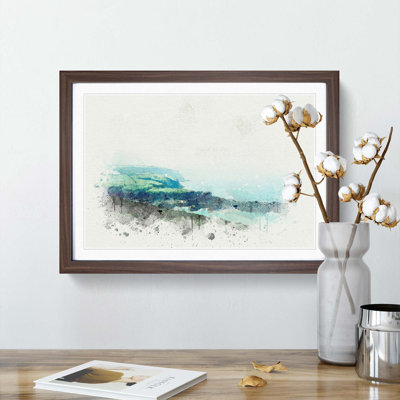 Port Isaac in Cornwall in Abstract - Picture Frame Graphic Art Print on MDF