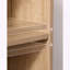 Armoire de rangement Mid-Century moderne avec portes en rotin tissé et tablettes ouvertes