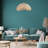 Forever Bamboo Indonesia Handmade Natural Rattan Pendant Light Shade Wicker Light Fixtures Luxurious Bean Shape Woven Lampshade Chandelier Interior Decor, 12 In H X 24 In W