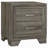 Brown Oak 2-Drawer Nightstand