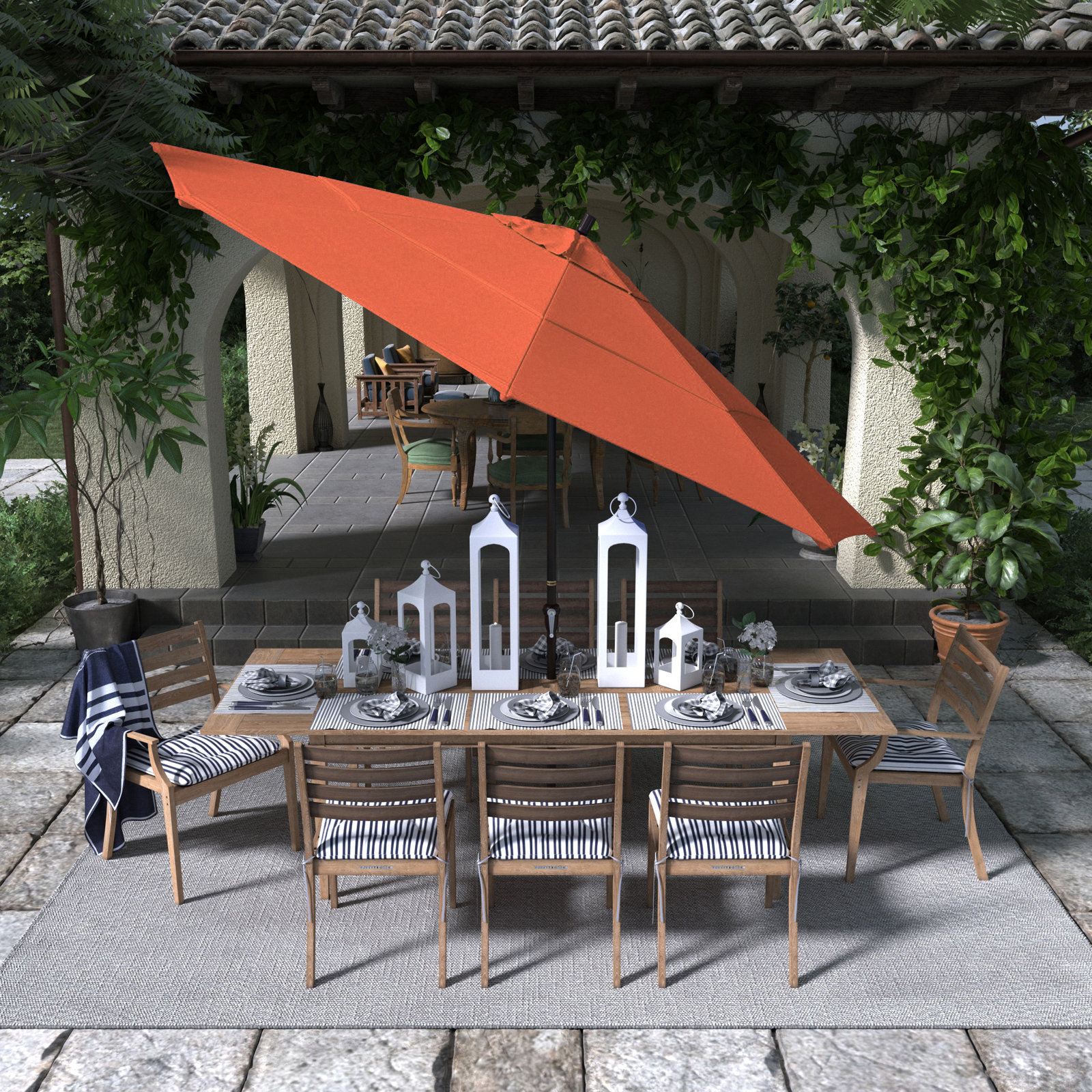 132'' Outdoor Umbrella, Sunset Performance