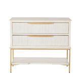 Riggs 2 - Drawer Iron Nightstand
