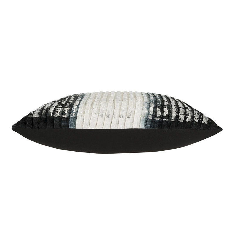 Housse et insert de velours Milo, Noir, H 22 po x l 22 po, Carré