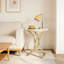 Table d'appoint pour canapé polyvalente, table de bout ronde chic, table basse étroite