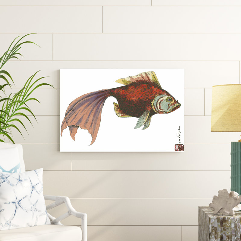 " Oriental Fish I ", 24" H x 36" W x 1" D