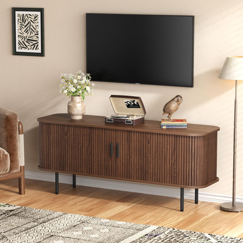 Lilikoi Sideboard, Walnut, 21.8" H x 55.1" W x 15.7" D