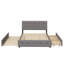 Grand lit plateforme tapissier avec deux tiroirs et un lit gigogne coulissant-818157780