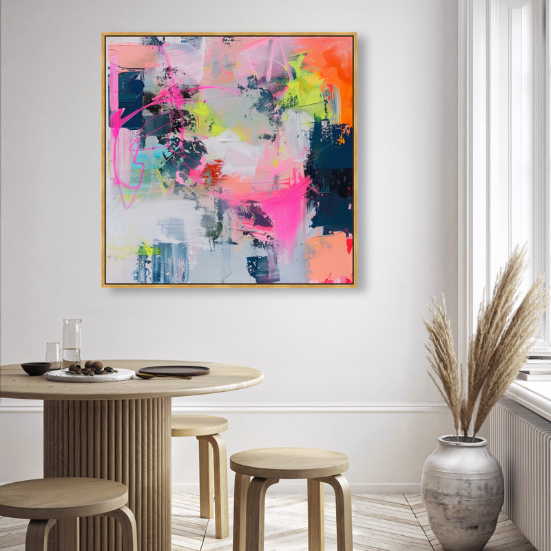 Pastel Luminance I Canvas Abstract Print by Oliver Gal, Black Frame, 12 x 12, 41"H x 41"W, Gold Frame