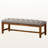 Greenwood Gray Fabric Upholstered Bench with Button Tufting, 17.15" H X 51.76" W X 17.76" D