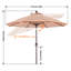 Parasol de marché en oléfine de 2,74 m (9 pi) avec inclinaison et levage à manivelle-1188038508
