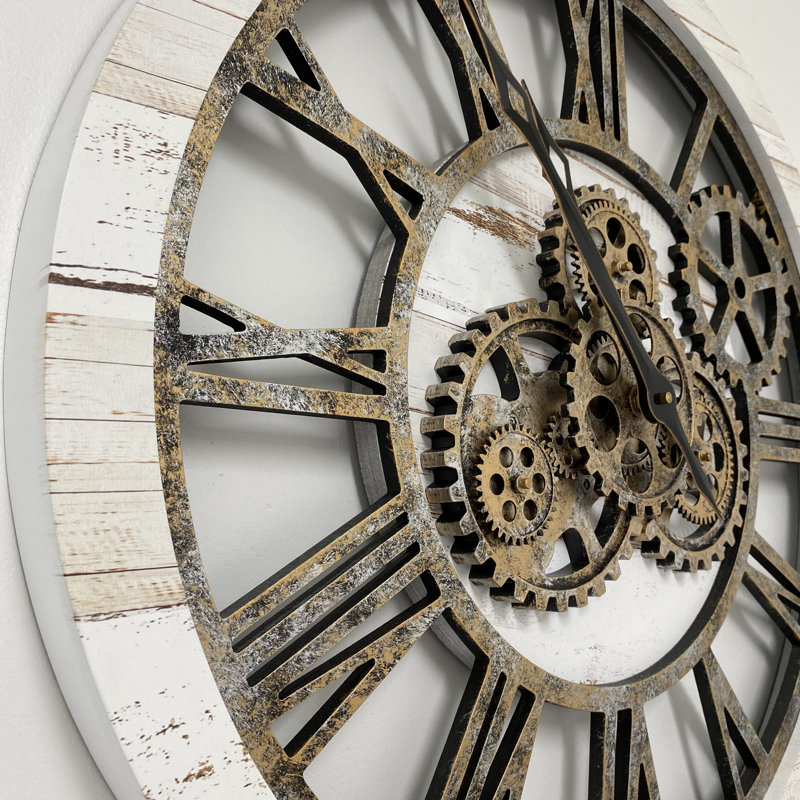 Solid Wood Wall Clock, Desert Beige