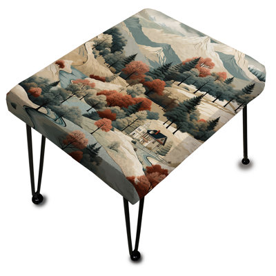 Paysage rustique avec repose-pieds Mountain